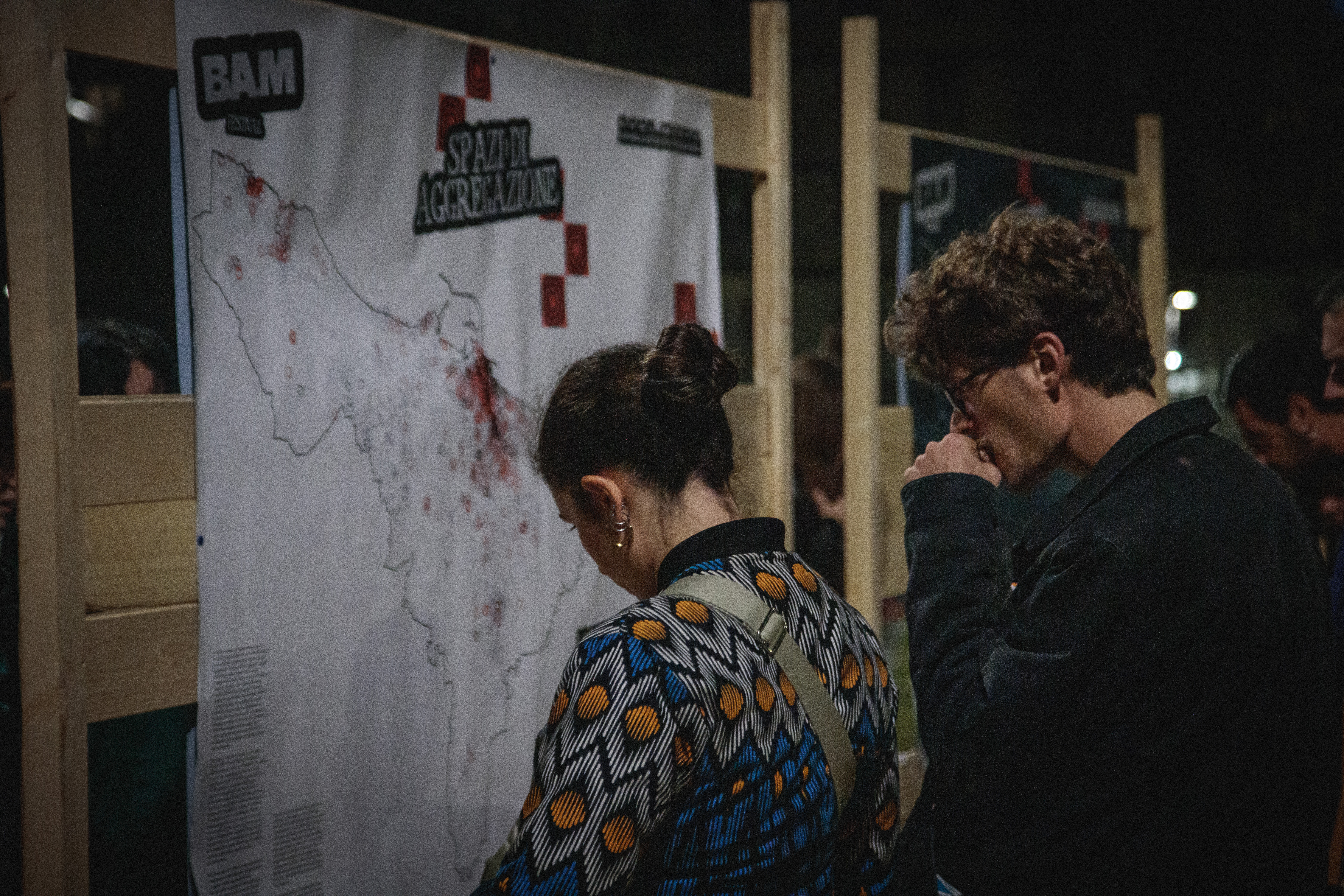 People looking at the maps